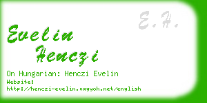 evelin henczi business card